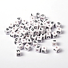 Chunky Letter Acrylic Cube Beads for Kids Jewelry X-PL37C9447-1