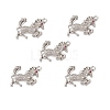 Brass Micro Pave Clear Cubic Zirconia Connector Charms KK-E068-VB019-4