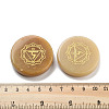 Natural Red Aventurine Flat Round with Chakra Sign Figurines Display Decorations DJEW-K025-01B-3