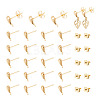 100Pcs Brass Teardrop Stud Earring Findings DIY-GO0001-15-1