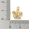 Brass with Clear Cubic Zirconia Charms KK-G478-02C-KCG-3