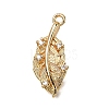 Brass Micro Pave Cubic Zirconia Pendants KK-B152-13C-G-1