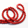 Baking Painted Glass Round Bead Strands DGLA-Q020-8mm-32-3