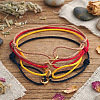 4Pcs Braided Nylon Cord Adjustable Bracelets BH8898-5-3