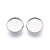 304 Stainless Steel Brooch Cabochon Settings STAS-E547-08C-P-2
