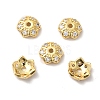 Brass Micro Pave Cubic Zirconia Bead Cap KK-E068-VF851-2-2