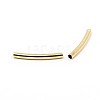 Brass Smooth Curved Tube Beads KK-O031-A-08-2