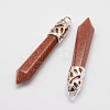 Synthetic Goldstone Big Pointed Pendants G-D860-C01-P-1