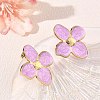 304 Stainless Steel Enamel Stud Earrings SA-CBA46AF-07G-2