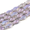Transparency Electroplate Glass Beads Strands GLAA-T023-40B-05-1