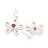 Rack Plating Brass Micro Pave Clear Cubic Zirconia Charms KK-F089-07S-2