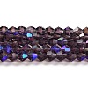 Transparent Electroplate Glass Beads Strands EGLA-A039-T2mm-L04-1
