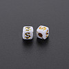 Opaque White Acrylic Beads MACR-Q242-010S-2