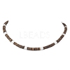 Natural White Shell & Coconut Heishi Beaded Necklaces for Women NJEW-JN05473-01-2