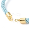 Half Finished Twisted Milan Rope Slider Bracelets FIND-G032-01G-04-7