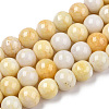 Ombre Effect Dyed Crackle Glass Round Beads Strands X1-GLAA-T031-01F-1