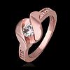 Real Rose Gold Tin Alloy Cubic Zirconia Finger Rings For Women RJEW-BB14269-8RG-2