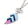 BFF/Best Friends Forever Alloy Pendant Necklaces NJEW-K124-02D-P-3