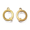PVD Vacuum Plating  304 Stainless Steel Charms STAS-H112-Q-AB-2