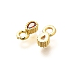 Brass Micro Pave Cubic Zirconia Charms KK-G519-01A-G-2