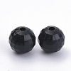 Opaque Acrylic Beads SACR-S300-01B-8mm-1