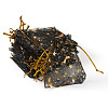 30Pcs Gold Stamping Moon Star Organza Drawstring Gift Bags ABAG-TA0002-21E-3