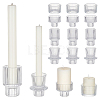16Pcs 4 Styles Glass Candle Cups AJEW-HY0003-34-1