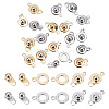 SUNNYCLUE 20 Sets 2 Colors 201 Stainless Steel Snap Clasps STAS-SC0004-14-1