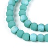 Frosted Opaque Glass Beads Strands GLAA-T032-P4mm-MBB12A-3