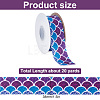 20 Yards Flat Printed Polyester Grosgrain Ribbon OCOR-WH0067-90A-2