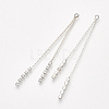 Brass Chain Tassel Big Pendants KK-T032-167P-2