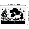 PET Hollow Out Drawing Painting Stencils DIY-WH0422-00010-2