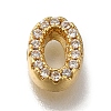 Rack Plating Brass Micro Pave Clear Cubic Zirconia Beads KK-G500-30G-O-1