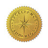 Plastic Self Adhesive Gold Foil Embossed Stickers DIY-WH0211-386-1