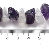 Raw Rough Natural Amethyst & Quartz Crystal Beads Strands G-P528-A12-01-4