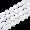 Opaque Solid Color Electroplate Glass Beads Strands EGLA-A039-P6mm-A15-1