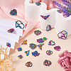 24Pcs 12 Style Rainbow Color Alloy Pendants FIND-TA0003-91-5
