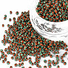 12/0 Two Tone Opaque Glass Seed Beads SEED-T006-01A-A01-1