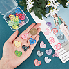 32Pcs 8 Colors Transparent Acrylic Pendant MACR-HY0001-03-3