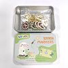 Alloy Enamel Heart/Rectangle/Flower Pendant Locking Stitch Markers HJEW-AB00024-3