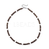 Natural White Shell & Coconut Heishi Beaded Necklaces for Women NJEW-JN05473-02-4