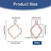 Alloy Open Back Bezel Pendants FIND-WH0111-887RG-2