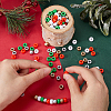 800Pcs 5 Colors Christmas Theme Opaque Plastic Beads KY-SP0001-09-3