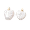 Natural Baroque Pearl Keshi Pearl Pendants PALLOY-JF04777-02-1