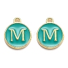 Golden Plated Alloy Enamel Charms X-ENAM-Q437-15M-1