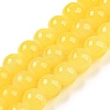 Baking Paint Imitation Jade Glass Round Bead Strands X-DGLA-Q021-6mm-24-3