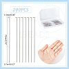 200Pcs 304 Stainless Steel Flat Head Pins STAS-UN0047-88-3