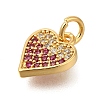 Rack Plating Brass Micro Pave Cubic Zirconia Pendants ZIRC-F142-14A-G-2