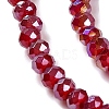Baking Electroplate Glass Beads Strands X-DGLA-A039-J2MM-B19-3