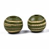 Painted Natural Wood Beads WOOD-T021-54A-04-3